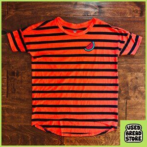 Cute Watermelon Patch Striped Women's Shirt Navy Red Summer M/8 E-Girl Scene Emo
